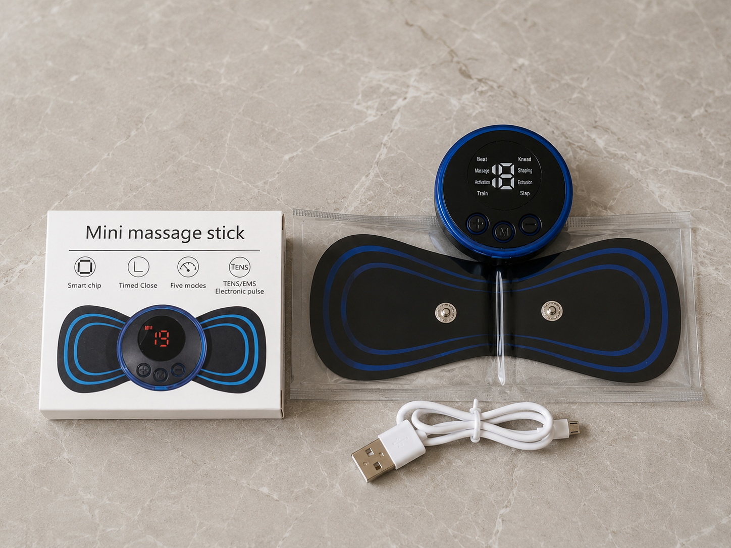 Combo RELAX– Masajeador Tens RECARGABLE+ Masajeador Mariposa