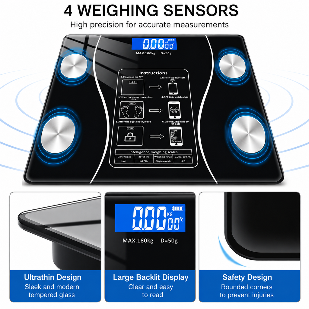BALANZA INTELIGENTE CON BLUETOOTH