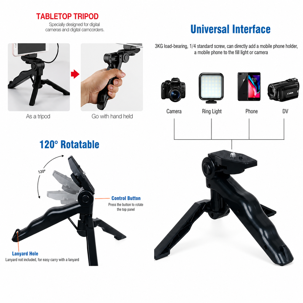 KIT DE GRABACION DE VIDEO CON TRIPODE Y BLUETOOTH