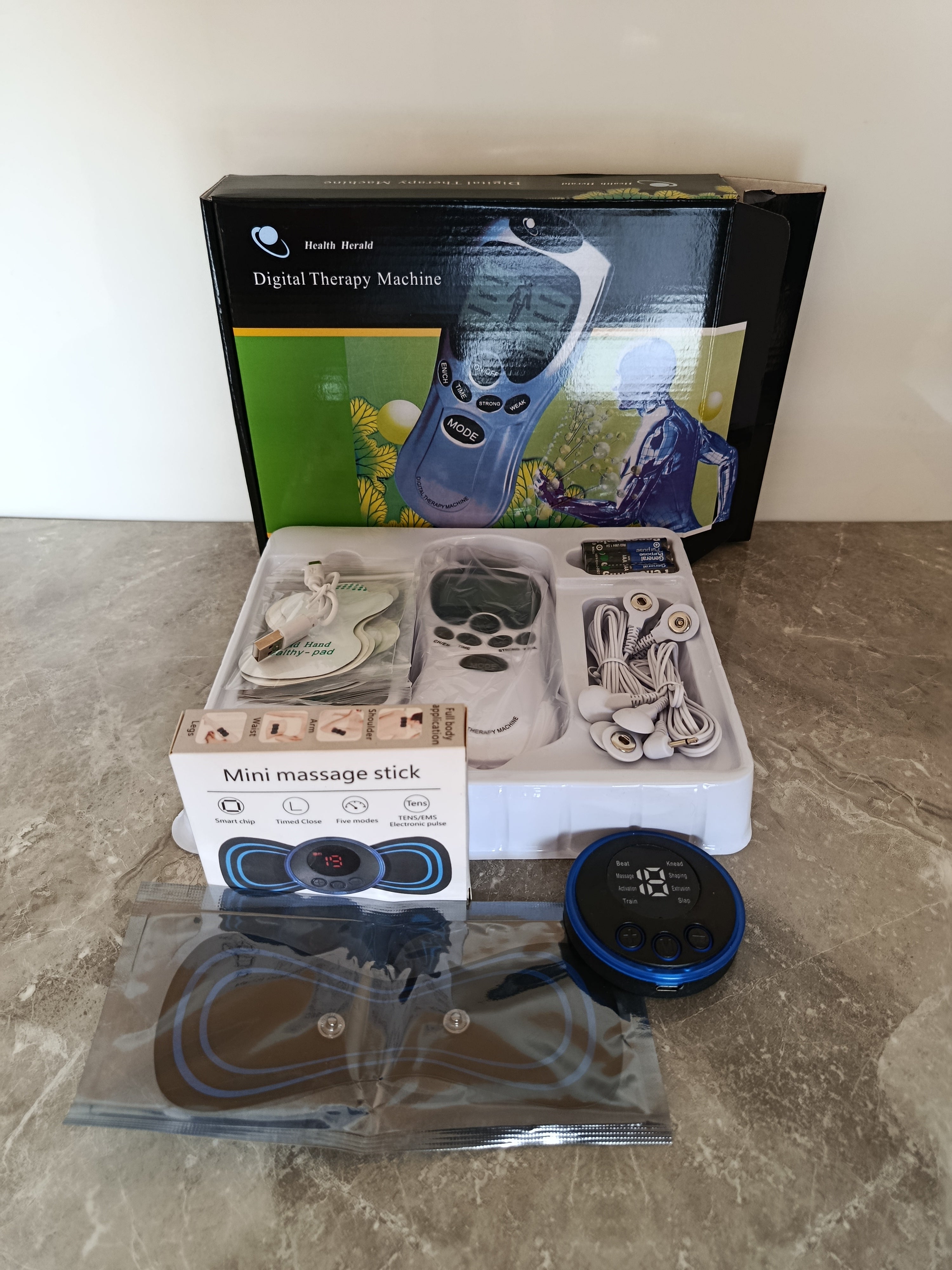 Combo RELAX– Masajeador Tens RECARGABLE+ Masajeador Mariposa